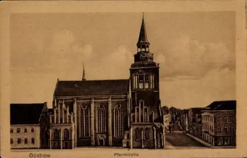 Ak Güstrow in Mecklenburg, Pfarrkirche