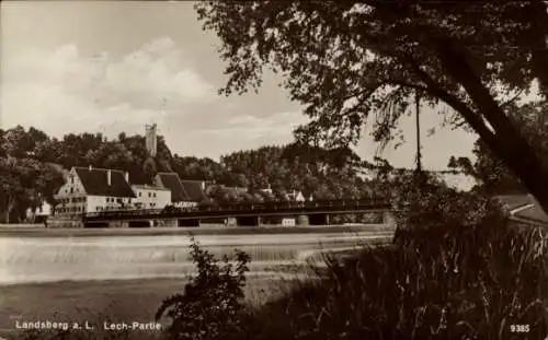 Ak Landsberg am Lech in Oberbayern, Ufer am Lech