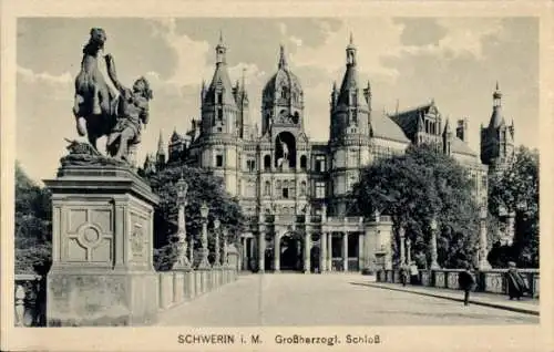 Ak Schwerin in Mecklenburg, Großherzogliches Schloss