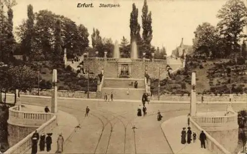 Ak Erfurt in Thüringen, Stadtpark