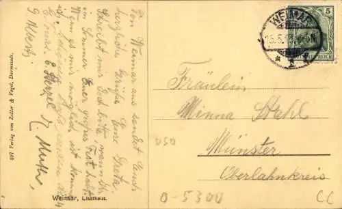 Ak Weimar in Thüringen, Liszthaus