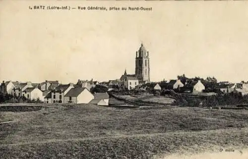 Ak Batz Loire Atlantique, Panorama, aufgenommen im Nordwesten