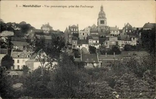 Ak Montdidier Somme, Panoramablick prise des Faubourgs