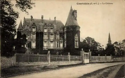 Ak Courtalain Eure-et-Loir, Schloss