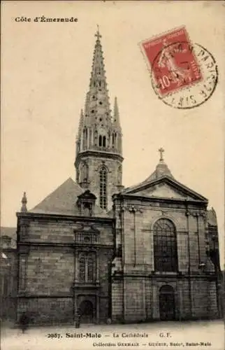 Ak Saint Malo Ille et Vilaine Bretagne, Kathedrale