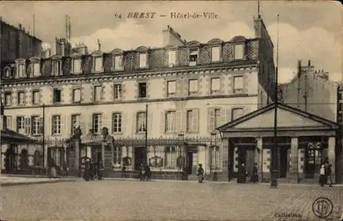 Ak Brest Finistère, Rathaus