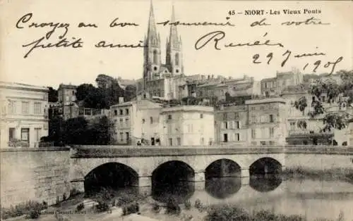 Ak Niort Deux Sèvres, Les Vieux Ponts