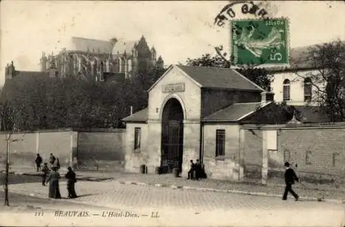 Ak Beauvais Oise, Hotel-Dieu