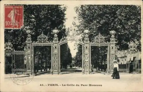 Ak Paris VIII, Tor des Parc Monceau