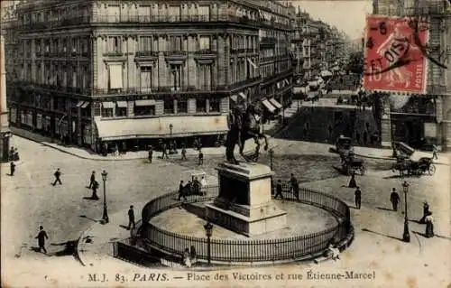 Ak Paris II, Place des Victoires, Rue Etienne-Marcel