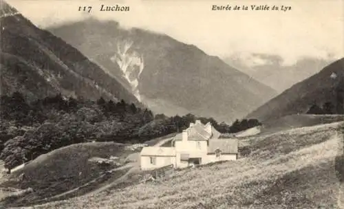 Ak Luchon Haute Garonne, Entree de la Vallee du Lys