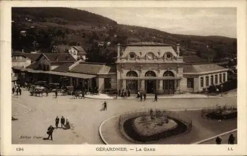 Ak Gérardmer Lothringen Vosges, Bahnhof Frontal