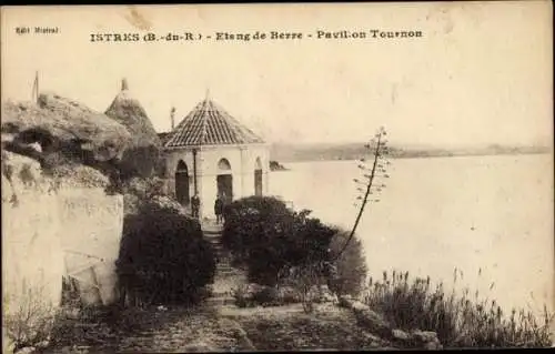 Ak Istres Bouches-du-Rhône, Etang de Berre, Pavillon Tournon