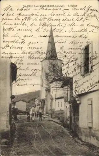 Ak Ste-Croix-de-Volvestre Ariège, Kirche