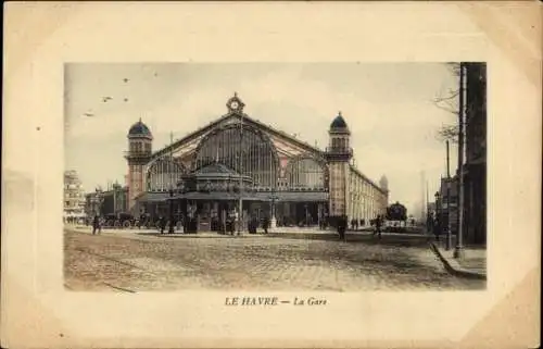 Ak Le Havre Seine Maritime, Bahnhof