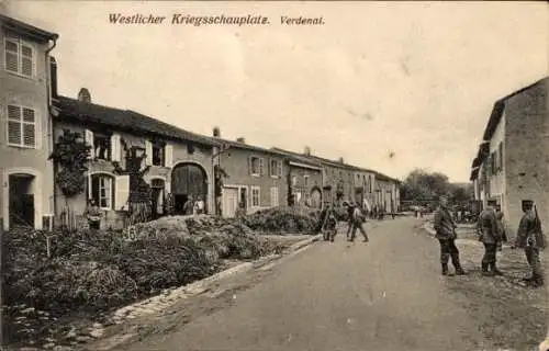 Ak Verdenal Meurthe et Moselle, Westlicher Kriegsschauplatz, deutsche Soldaten, 1. WK