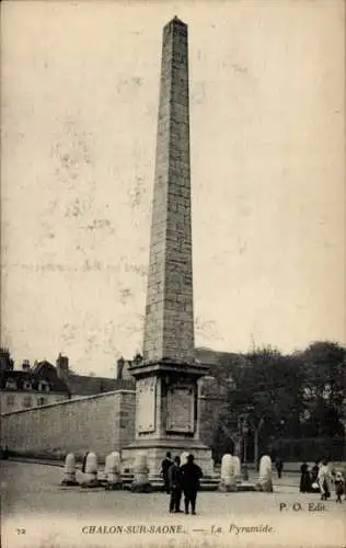 Ak Chalon sur Saône Saône et Loire, Die Pyramide