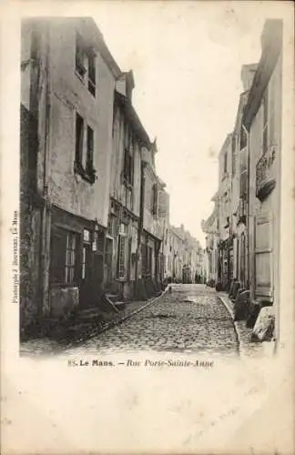 Ak Le Mans Sarthe, Rue Porte Sainte Anne