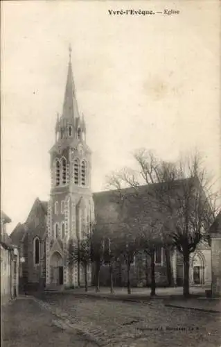 Ak Yvre l'Évêque Sarthe, Kirche