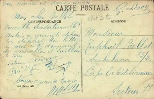 Ak Reims Marne, Während der deutschen Besatzung vom 4. bis 12. September 1914, I. WK