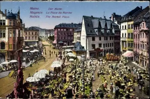 Ak Mainz am Rhein,  Markt