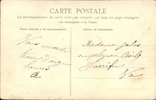 CPA Frankreich, Picknick, Liebespaar, Weinflasche