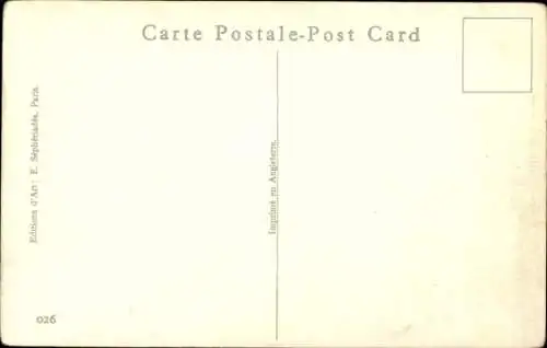 Künstler Ak Mädchen umarmt einen Jungen