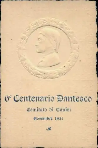 Präge Ak Dichter Dante Alighieri, Profil