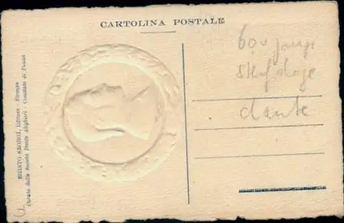 Präge Ak Dichter Dante Alighieri, Profil