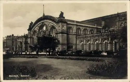 Ak Hansestadt Bremen, Bahnhof