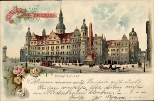 Litho Dresden Altstadt, Königliches Schloss