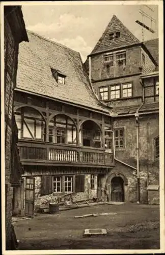 Ak Rothenburg ob der Tauber Mittelfranken, Stadtapotheke, Hof