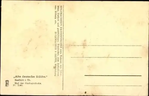Ak Rothenburg ob der Tauber Mittelfranken, Stadtapotheke, Hof