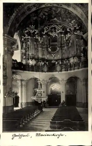 Foto Ak Krzeszów Kamienna Góra Grüssau Schlesien, Marienkirche, Innenansicht