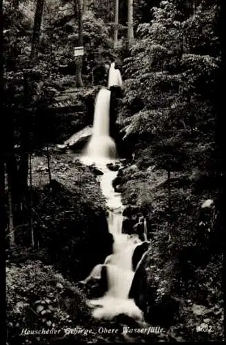 Ak Karłów Karlsberg Schlesien, Szczeliniec Wielki, Heuscheuer Gebirge, Obere Wasserfälle