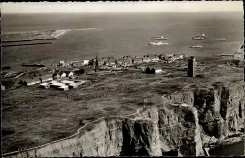 Ak Helgoland, Westküste, Oberland, Luftaufnahme