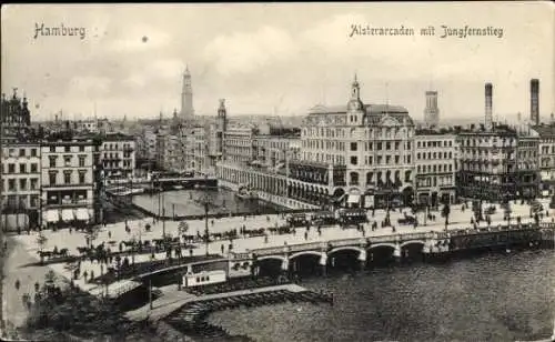 Ak Hamburg Mitte Neustadt, Jungfernstieg