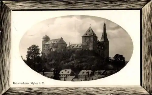 Präge Passepartout Ak Mylau Reichenbach im Vogtland, Kaiserschloss