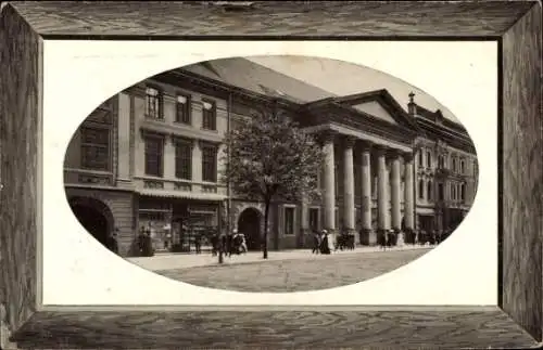 Präge Passepartout Ak Dessau in Sachsen Anhalt, Herzogliches Hoftheater