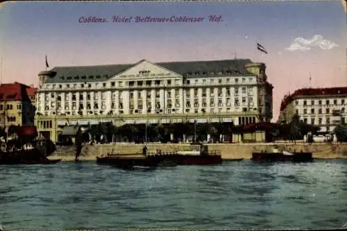 Ak Koblenz, Blick auf das Hotel Bellevue Koblenzer Hof