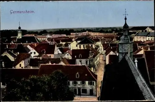 Ak Germersheim am Rhein, Stadtübersicht