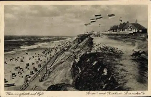Ak Wenningstedt auf Sylt, Strand, Kurhaus, Strandhalle