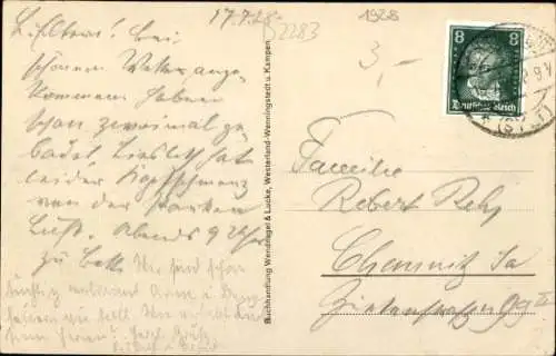 Ak Wenningstedt auf Sylt, Strand, Kurhaus, Strandhalle