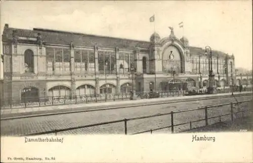 Ak Hamburg Eimsbüttel Rotherbaum, Dammtorbahnhof, Frontansicht