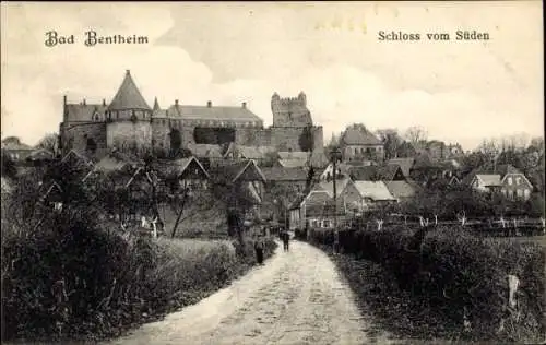 Ak Bad Bentheim in Niedersachsen, Schloss vom Süden