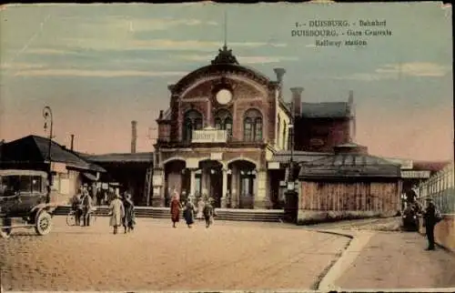 Ak Duisburg im Ruhrgebiet, Bahnhof