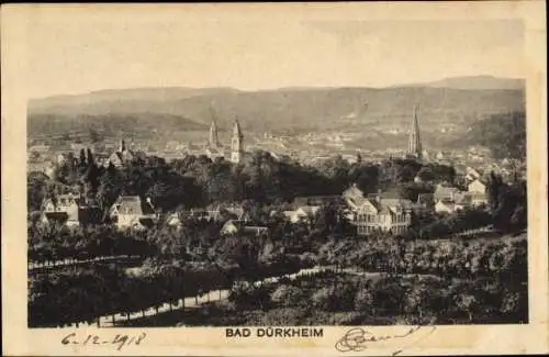 Ak Bad Dürkheim in der Pfalz, Panorama, Türme