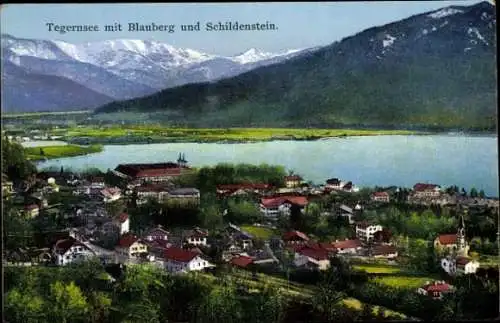 Ak Tegernsee in Oberbayern, Blauberg, Schildenstein