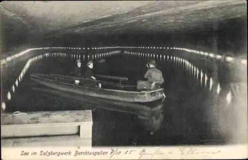 Ak Berchtesgaden in Oberbayern, See im Salzbergwerk