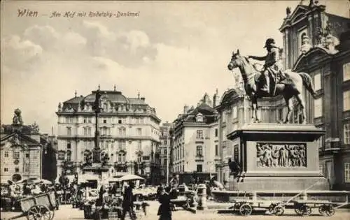 Ak Wien 1 Innere Stadt, Am Hof, Radetzky-Denkmal